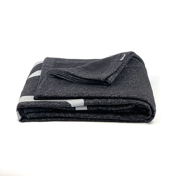 Custom Sublimation Blanket Manufacturer Grey Comfortable Jersey Sweater Fleece Throw Blanket