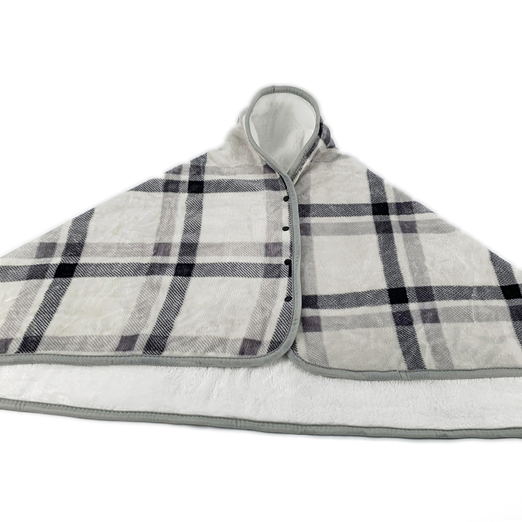 Double Layer Thickened Cloak Type Shawl Blanket waist