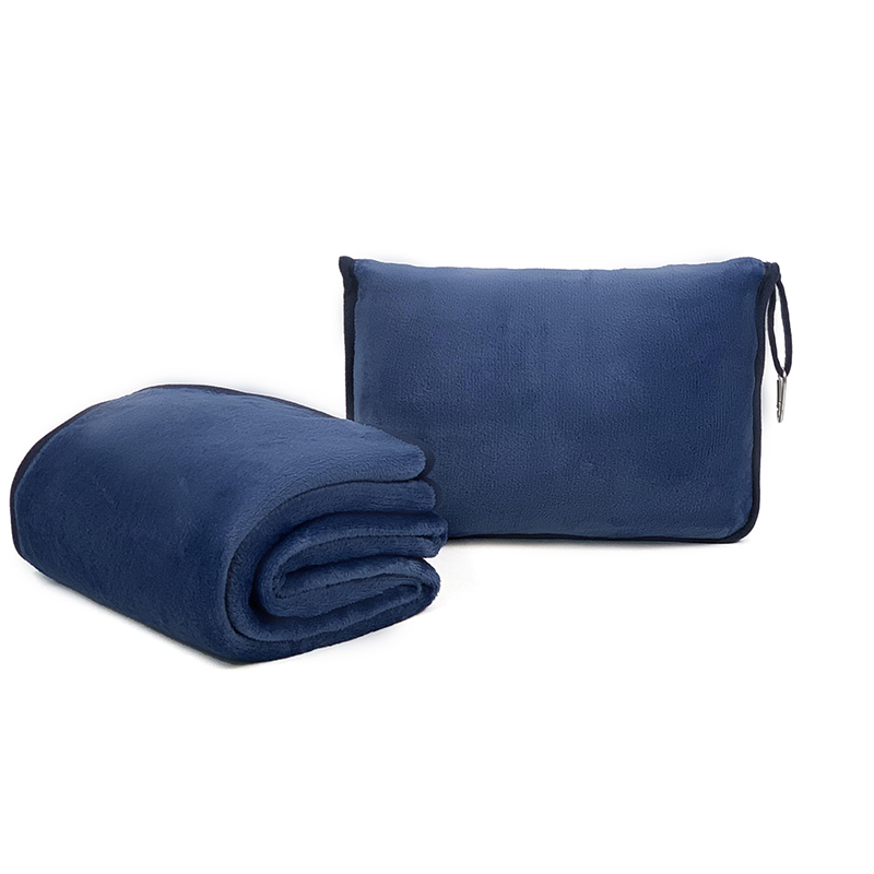 Hot Selling Luxury Soft Warm Airline Light Travel Pillow And Blanket Set 2 In 1 Airplane Blanket For Any Travel
