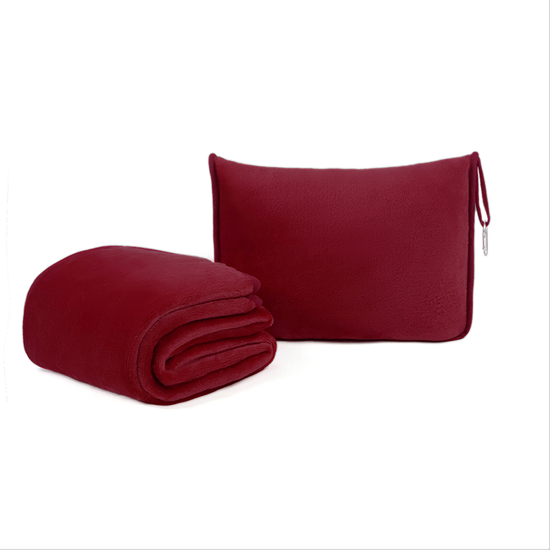 Premium Soft Travel Blanket Pillow Airplane Flight Blanket Throw in Soft Bag Pillowcase Compact Pack Large Blanket for Travel