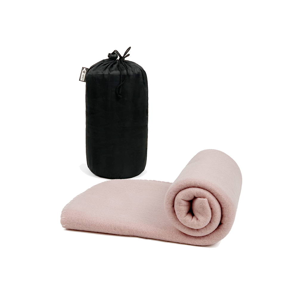 Recycled Material Packable Rpet Grs Fabric Plain Anti Pilling Polar Fleece Arline Blanket Disposable 250g 180gsm