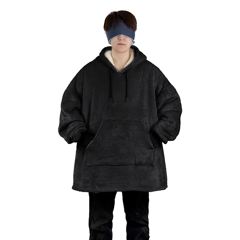 Hoodie Sweatshirt - Warm and Cozy Pullover with Wearable Blankets Oversized Sherpa Hoodie Blanket Wholesale Drop Shipping