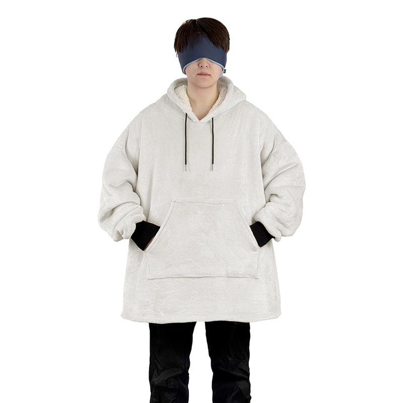 Original factory oversized sherpa sweatshirt wearable mens womens hooded hoodie blanket