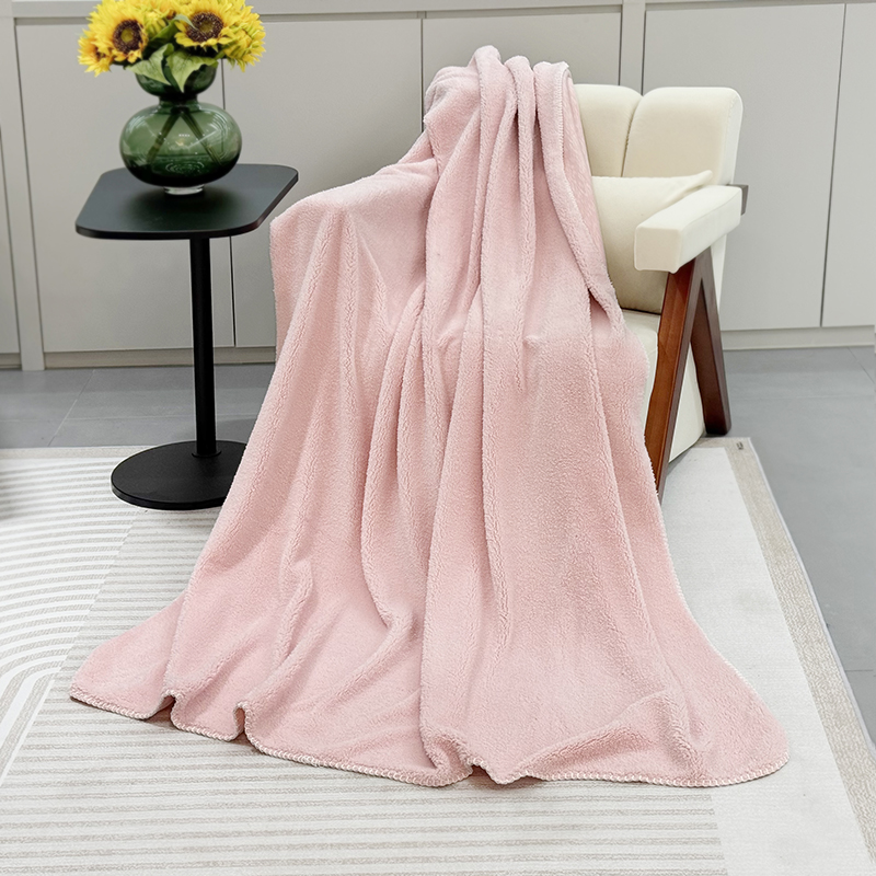 solid color super king queen size flannel fleece like super thick sherpa blanket coral velvet thick winter warm blanket