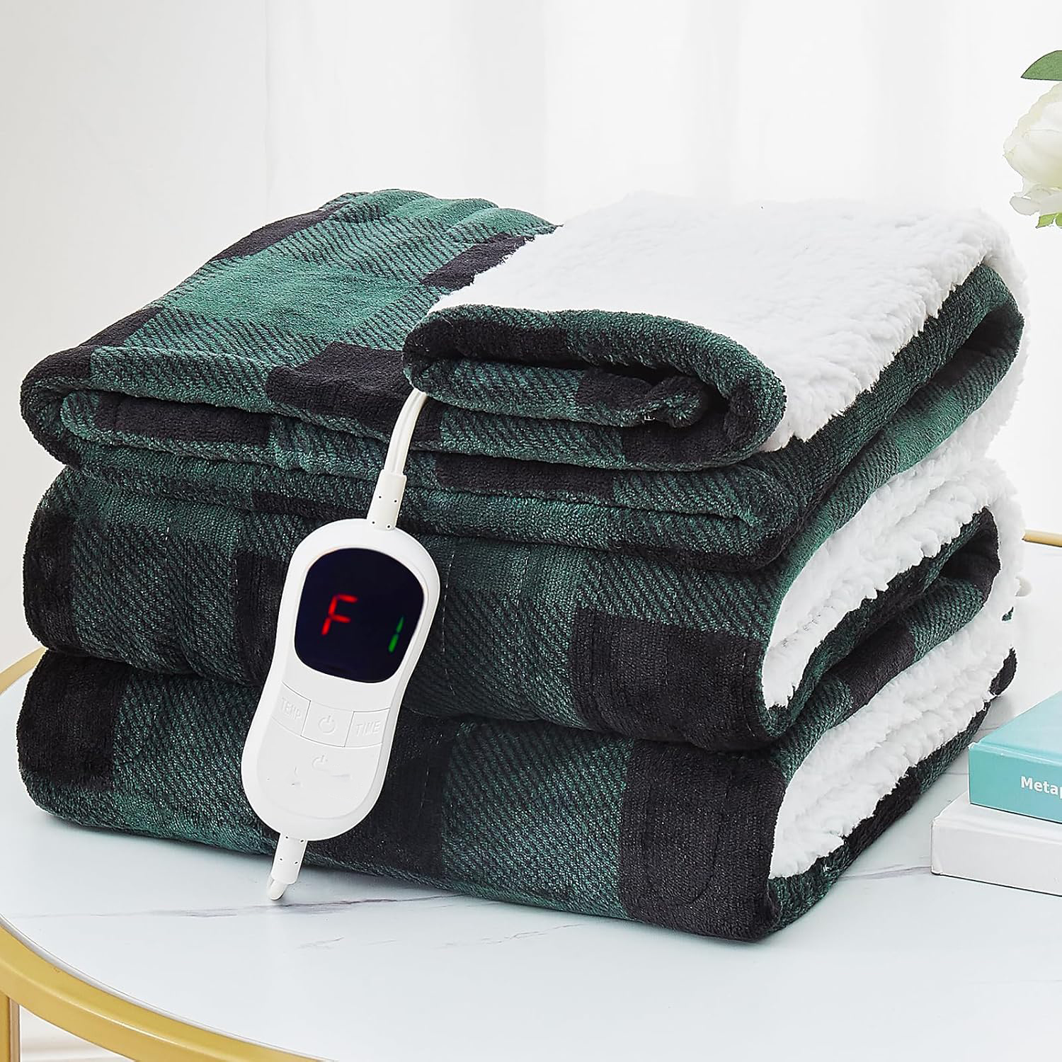 12 Volt 180x160 Warm Electric Heated Throw Fleece Blanket Queen Size Wholesale Resistance Wire Usb Switch Electric Blankets