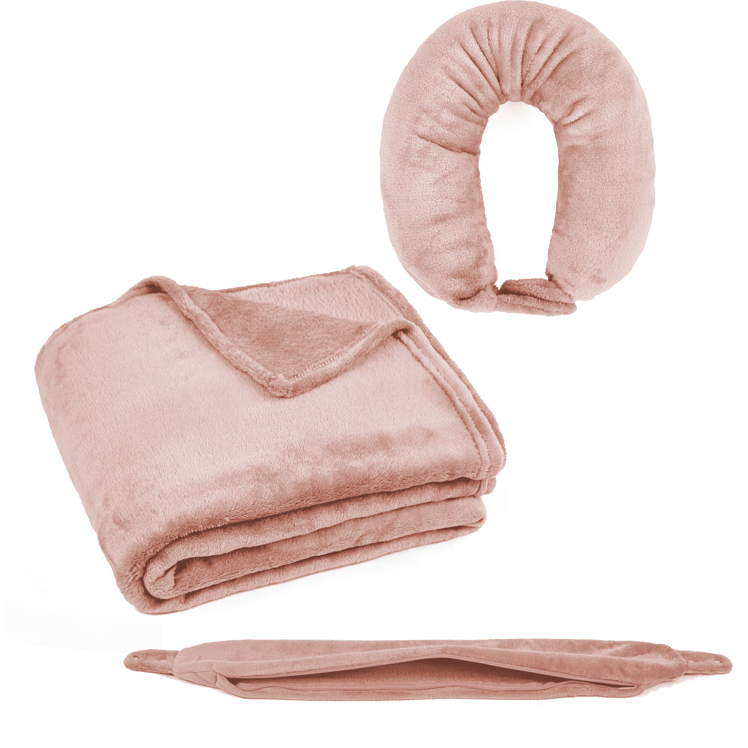 Wholesale Soft 2 in 1 Airplane Blanket With Soft Bag Pillowcase Plush Large Embroidered Travel Blanket and Pillow Set